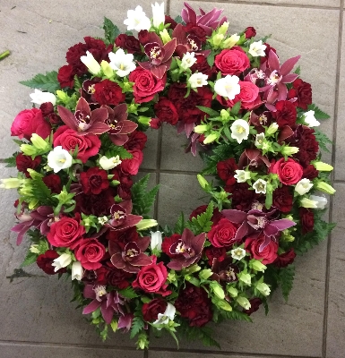 Burgundy and Pink Wreath