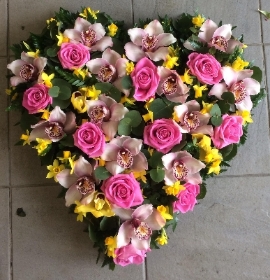 Yellow and Pink Loose Heart