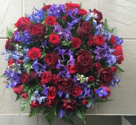 Red and Blue Posy Pad