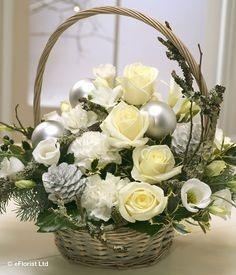 Silver Snowflake Basket