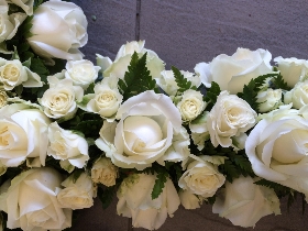 Elegant White Rose Cross