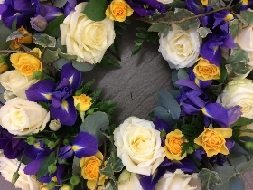 Yellow and Purple Wreath