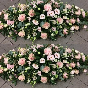 Pink Mondial Rose Coffin Spray
