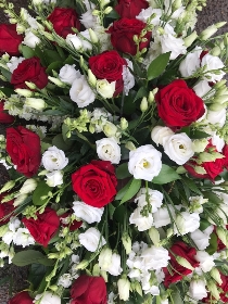 Red Rose Garden Casket Spray