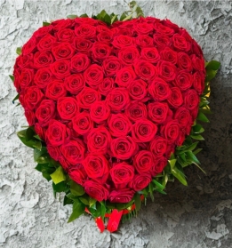 A 100 Red Roses with love