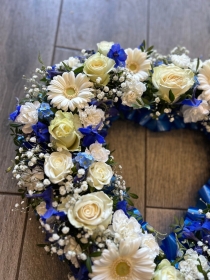 Blue and White Open Heart