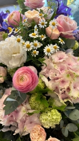 Country Garden Casket Spray