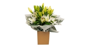 White Oriental Handtied Bouquet